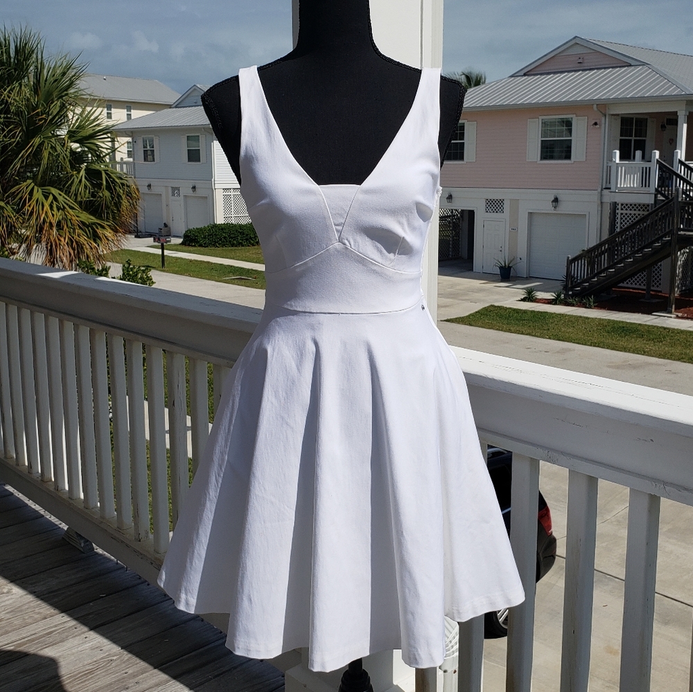 White Fit & Flare Dress